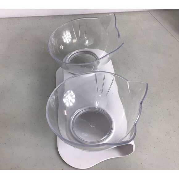 Raised Cat Shaped Double Dish - Picture 2 of 5